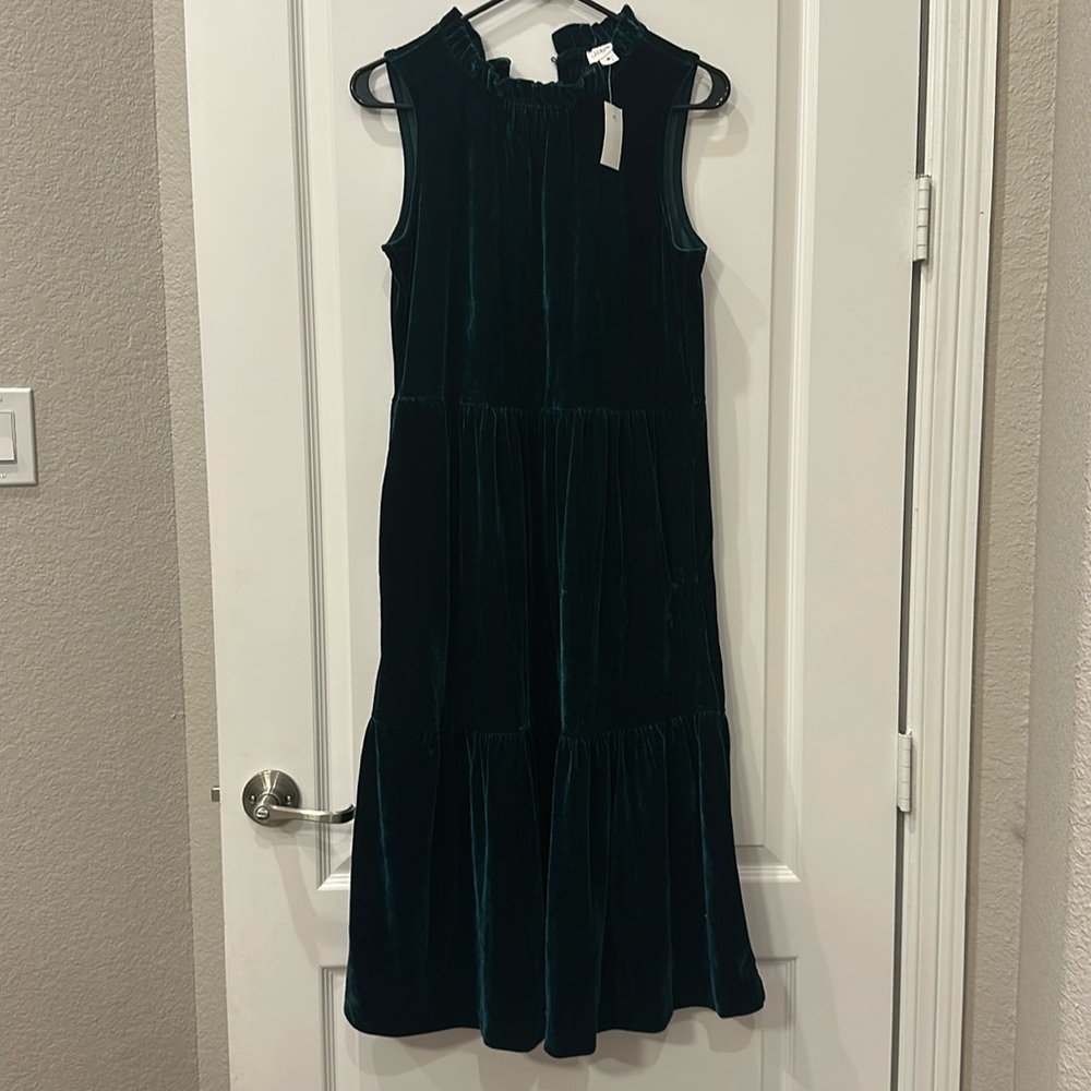 Jcrew green dress